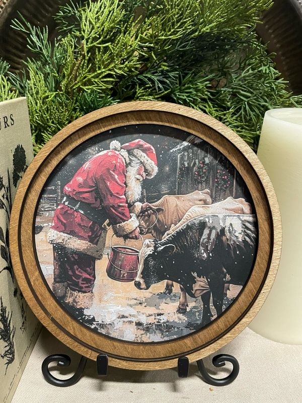 Red 8&quot; R Santa With Cows