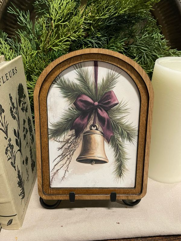 Red Arch Christmas Bell 8x6