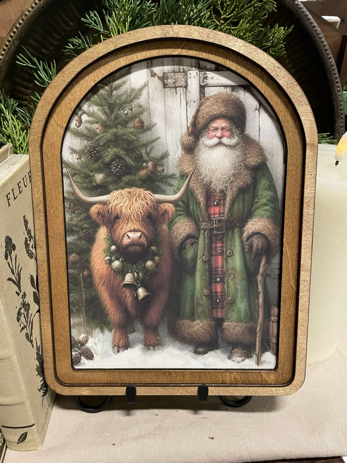 Red 8.5x11 Arch High Santa Green