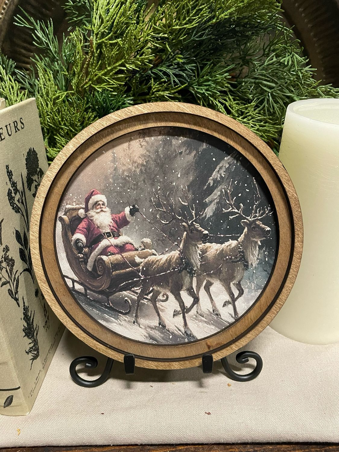 Red 8&quot; R Santa Sleigh