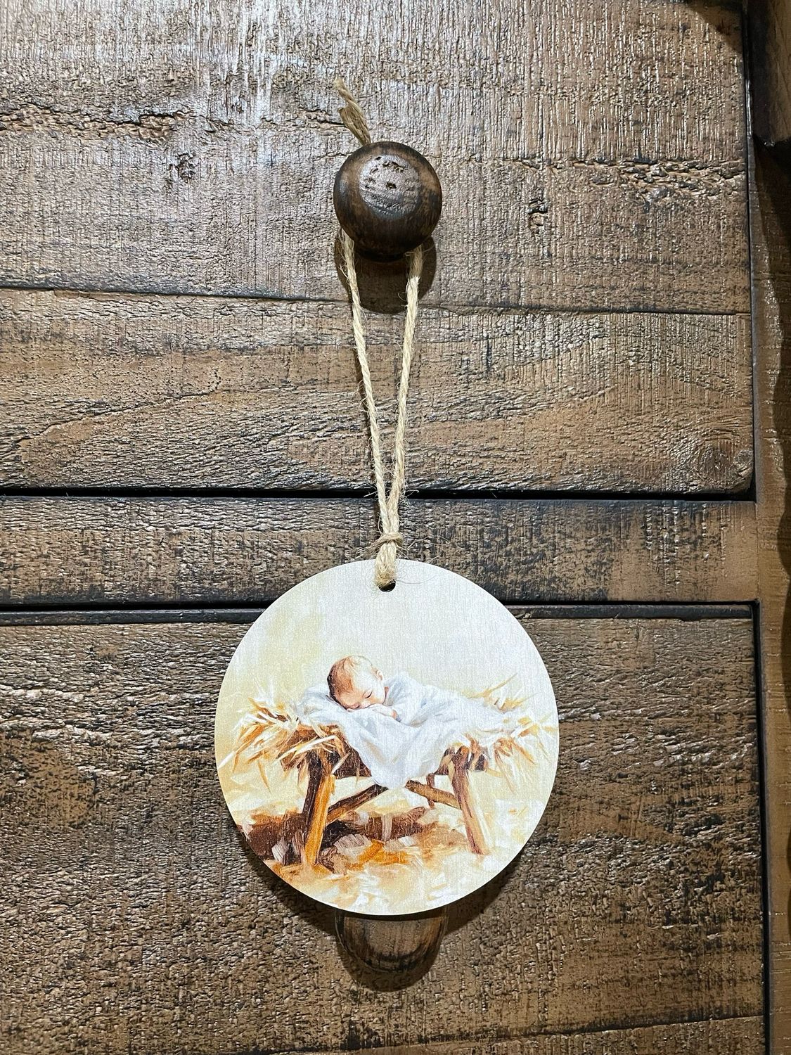Red Manger Wood Orn 4&quot;