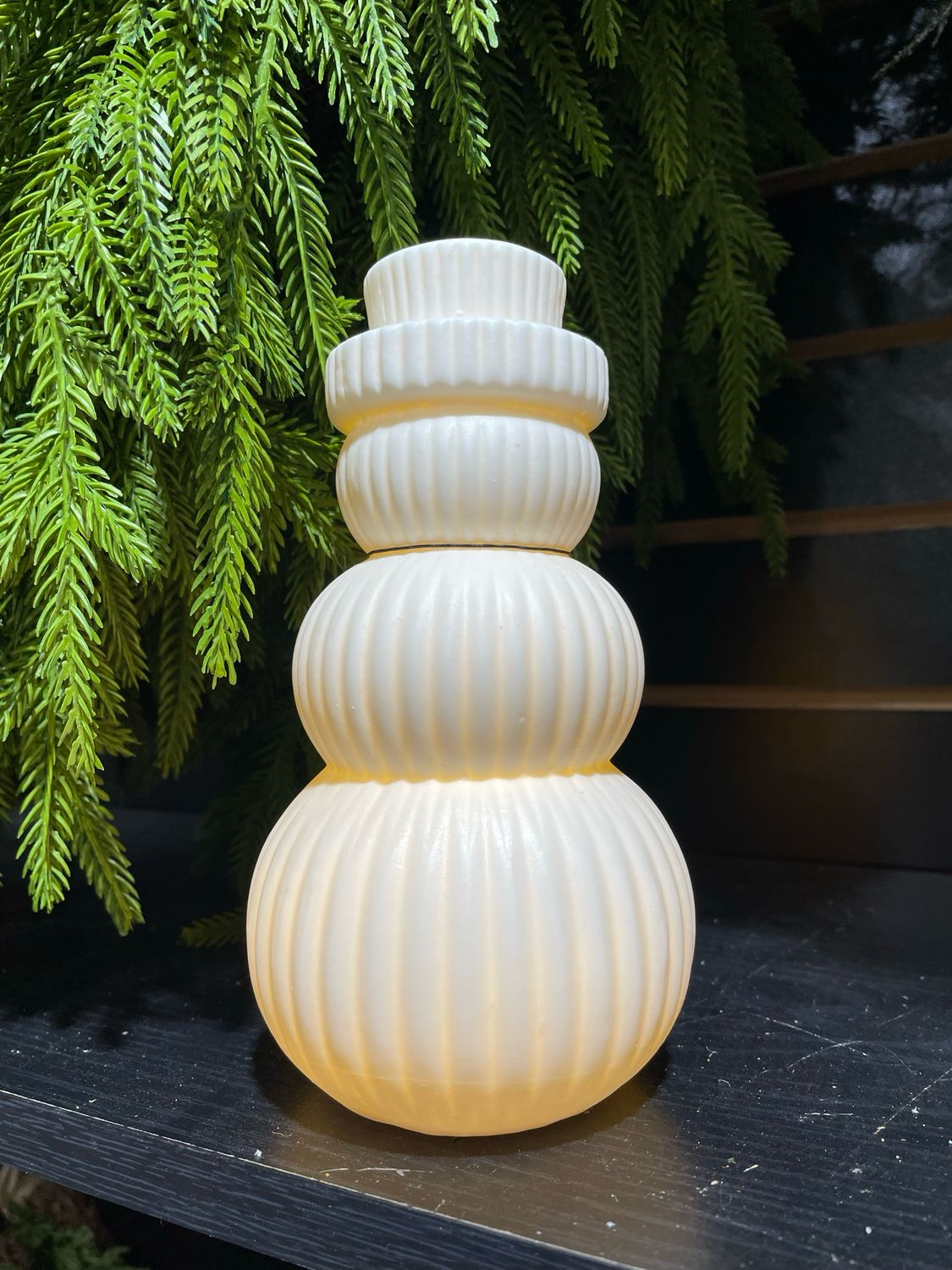 CCO 7&quot; LED Stoneware Snowman White