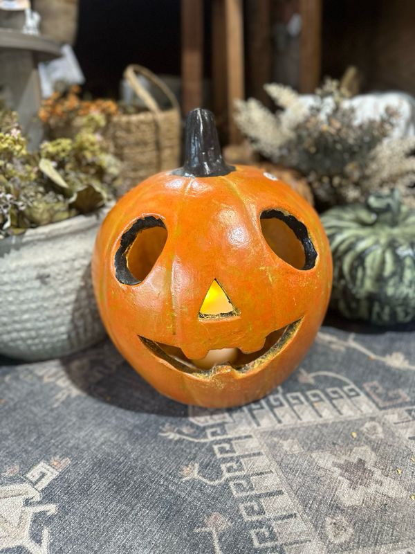 RWL Circle Eyes Jackolantern Pumpkin 12x12x15