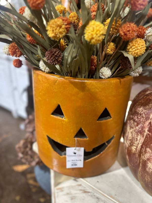 RWL Orange Pot Jackolantern 13x13x13