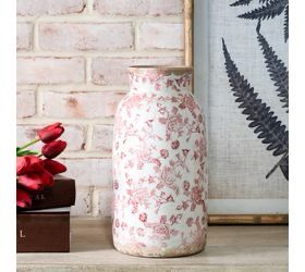 PDG 13&quot; Red Heritage Vase