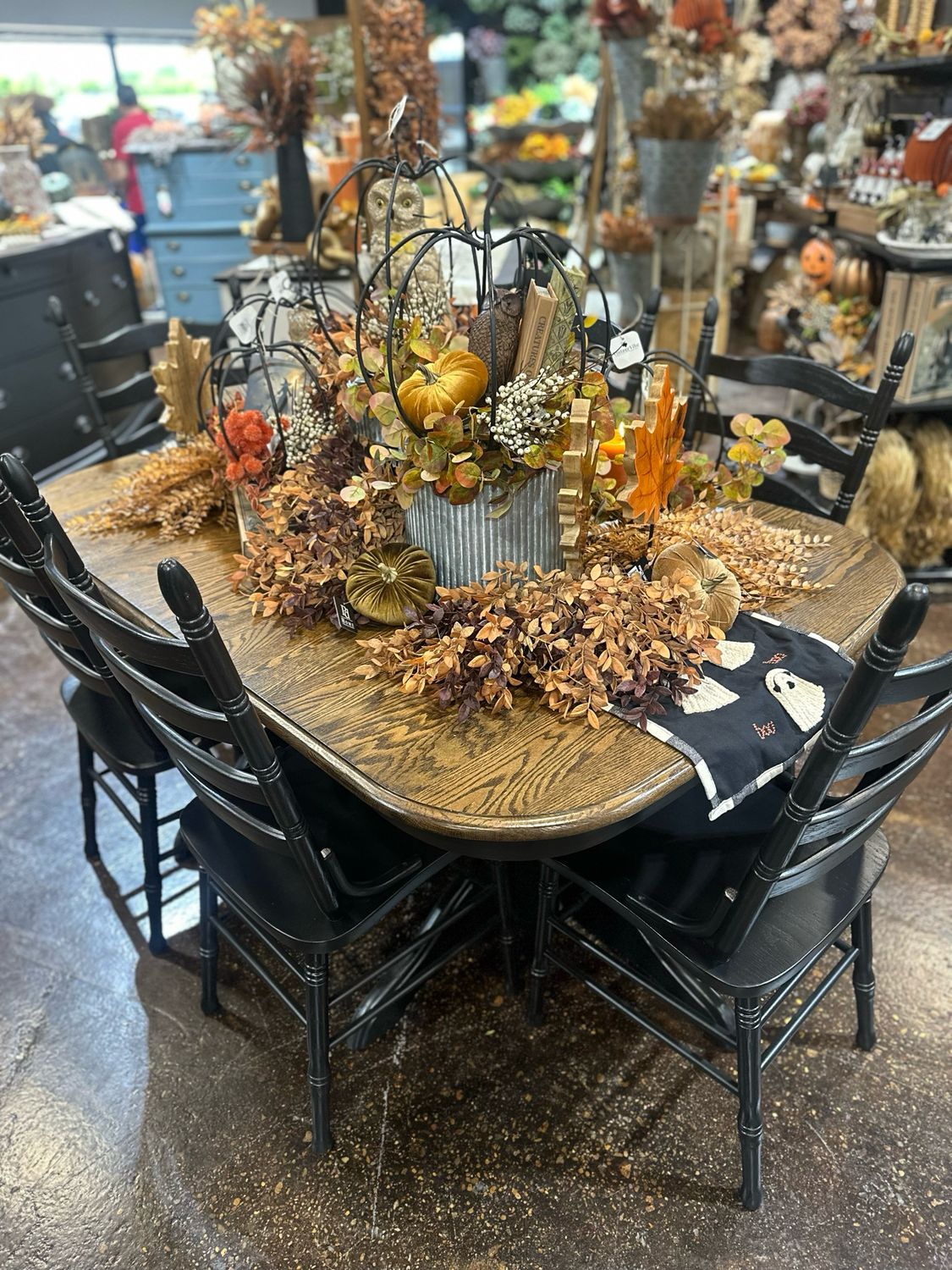 VV 42x62 Table With 6 Ladderback Chairs