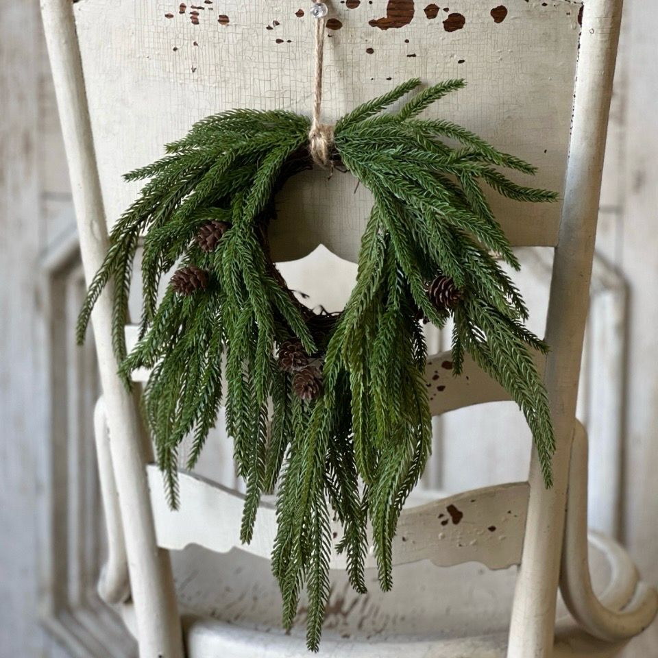 Lan 12&quot; Mini Wreath Long Pine