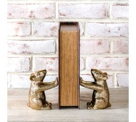 Pdg S/2 Gold Mice Bookends