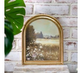 Pdg 8x10 Arched Gold Frame Landscape