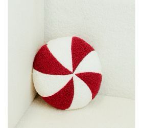 Pdg 10&quot; Peppermint Round Pillow