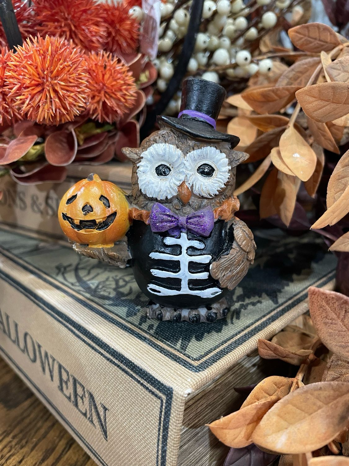 Han Pumpkin Owl Spooky Tabletop