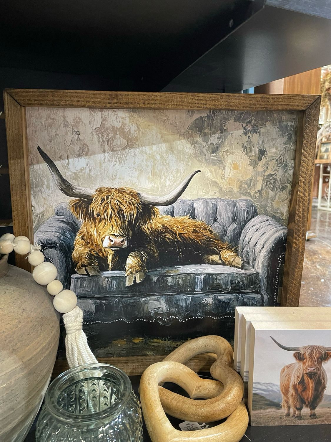 Jarmz 16x16 Highland Cow On Couch