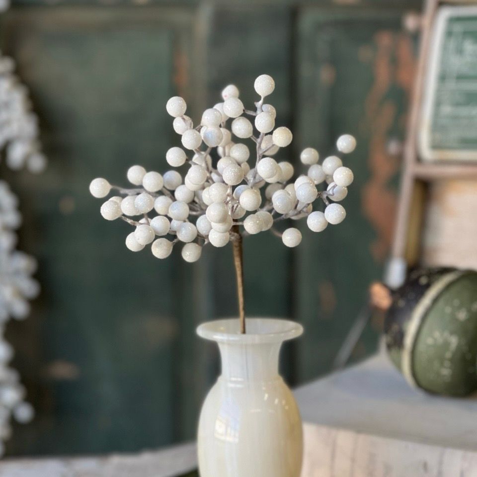 Lan 12&quot; Icy Snowdrop Berry Pck