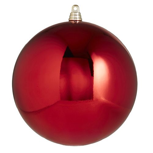 Raz 6&quot; Shiny Red Ball Orn