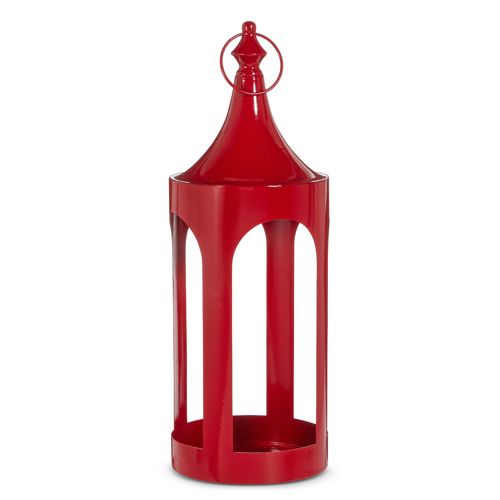 Raz 21&quot; Red Lantern 7.5&quot;R Base