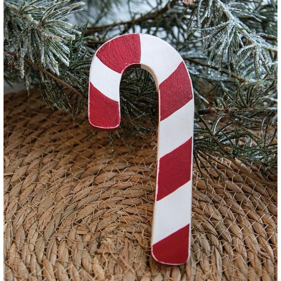 Col 6&quot; Candy Cane Wood Hanger