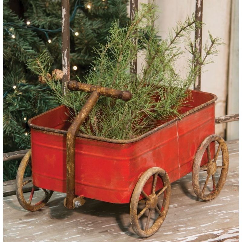 Col Rustic Red Wagon 15x9x9