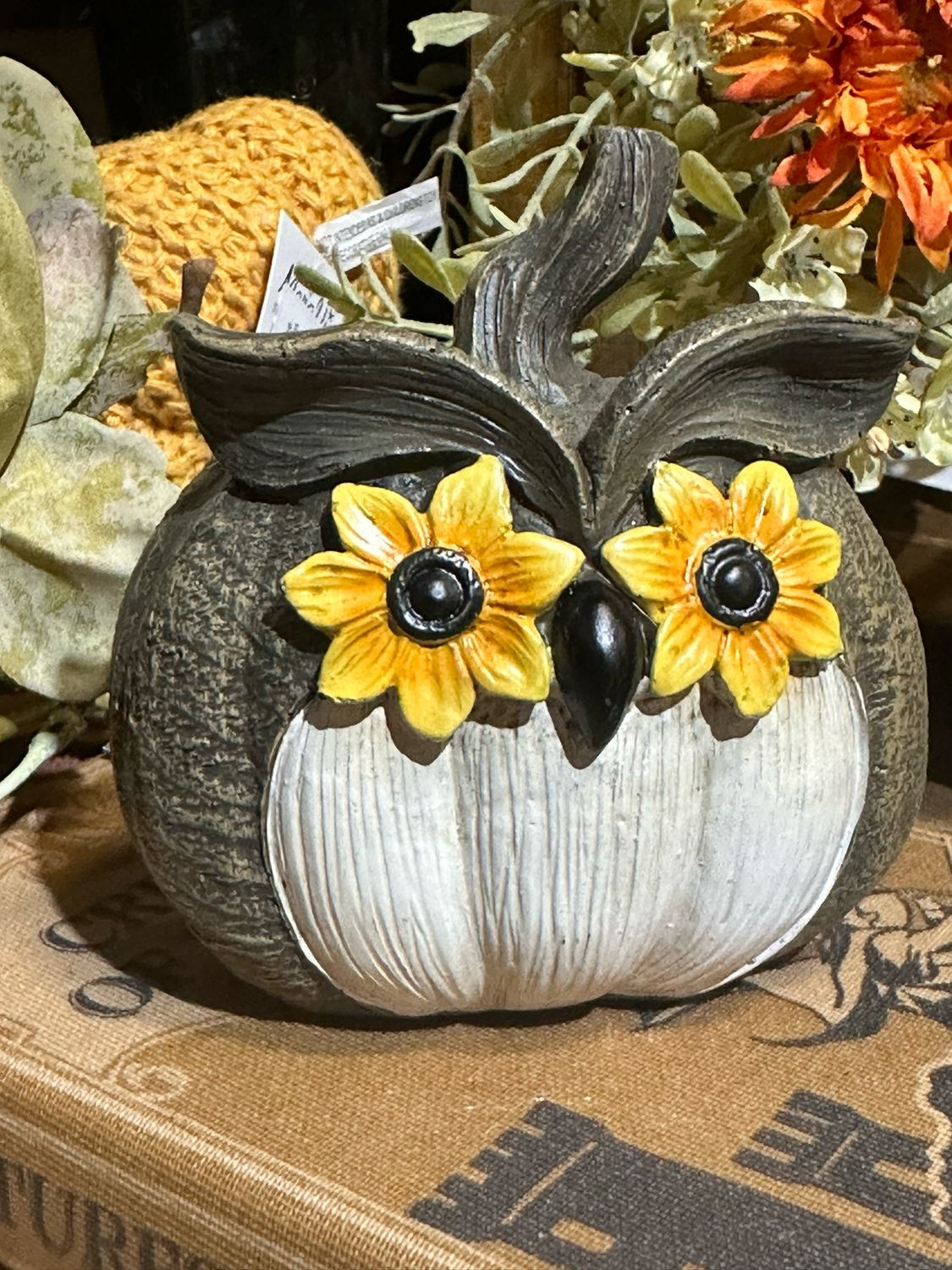 Ger Owl Harvest Pumpkin 4&quot;