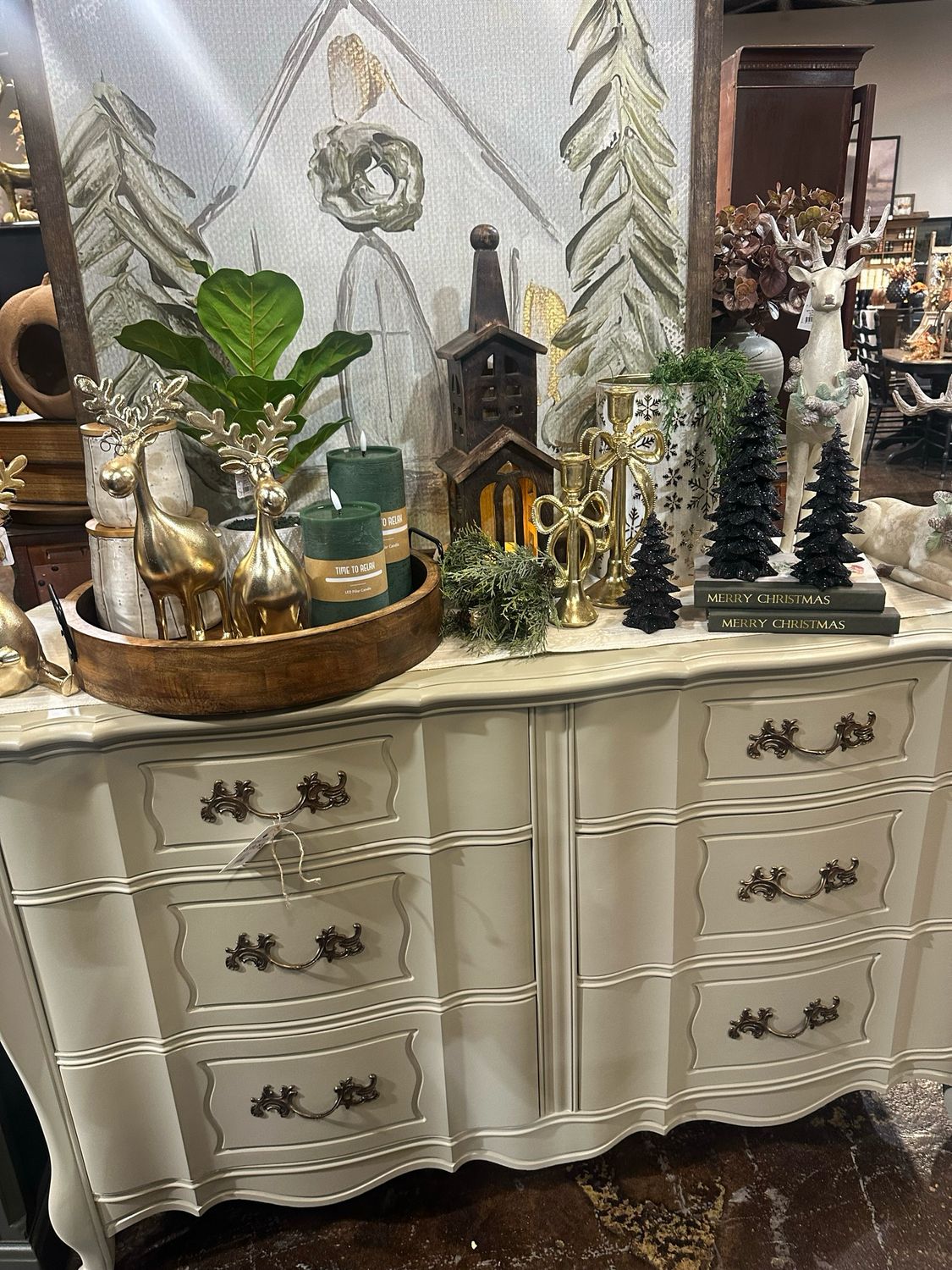 VV Dried Sage FP 6D Dresser 55x19x34.5
