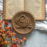 Rag Bountiful Pumpkin Wall Plaque 5.8&quot;