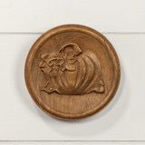 Rag Bountiful Pumpkin Wall Plaque 5.8"