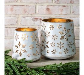 PDG Wht/gold Lantern 6.5x6