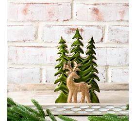 Pdg Green Wood Trees w/single Cut Deer 8x4.75