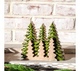 Pdg Wood Trees w/3 Cut Trees 6x6.75