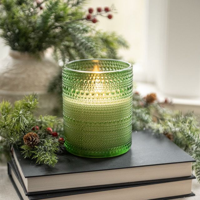 Rag 5&quot; Pine Green Dotted LED
