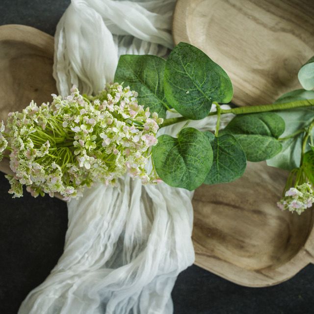 Rag 29&quot; Pale Pink Cone Hydrangea Spray