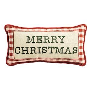 MP Merry Xmas Needle Point Pillow