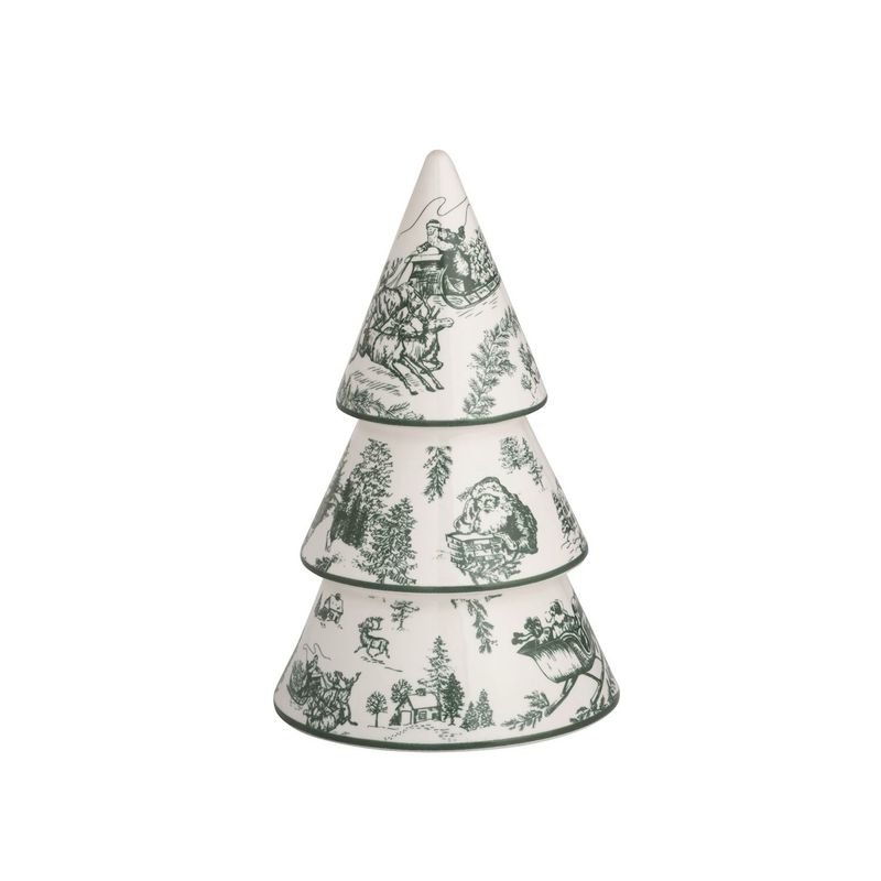 MP Md Green Toile Ceramic Tree 8"