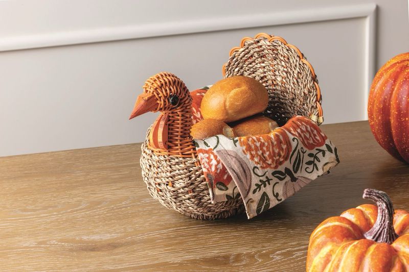 MP Woven Turkey Bread Basket Set