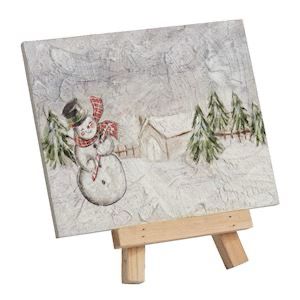 MP Snowman Art Plaque