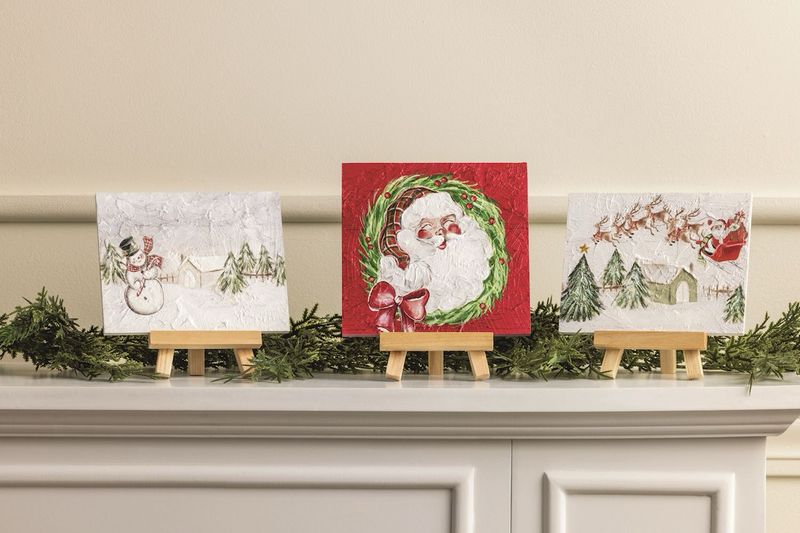 MP Sleigh Xmas Art Plaque