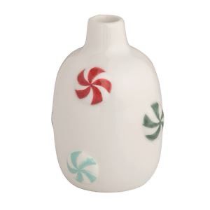 MP Peppermint Holiday Vase 4&quot;