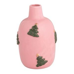 MP Pink Xmas Tree Holiday Vase 5.5&quot;