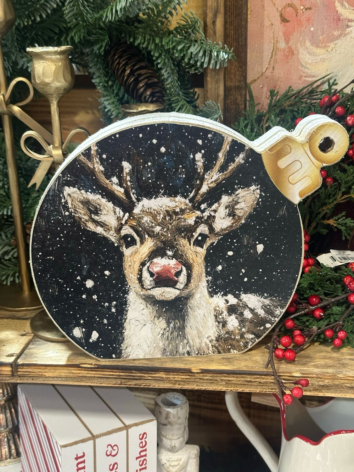 Jarmz Orn Sitter 10x8 Rudolph Art