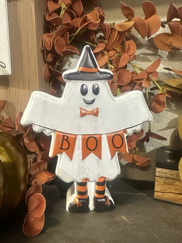 BB Boo Ghost Tin Sitter 7&quot;