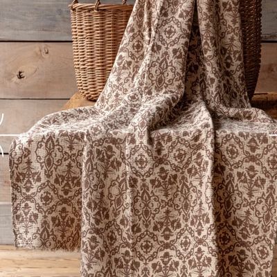 PVH Millet Botanical Print Cotton Throw