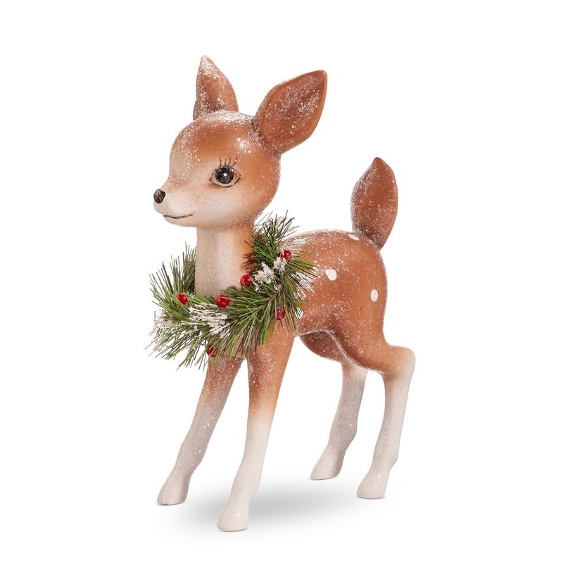 Raz 9&quot; Retro Deer w/wreath