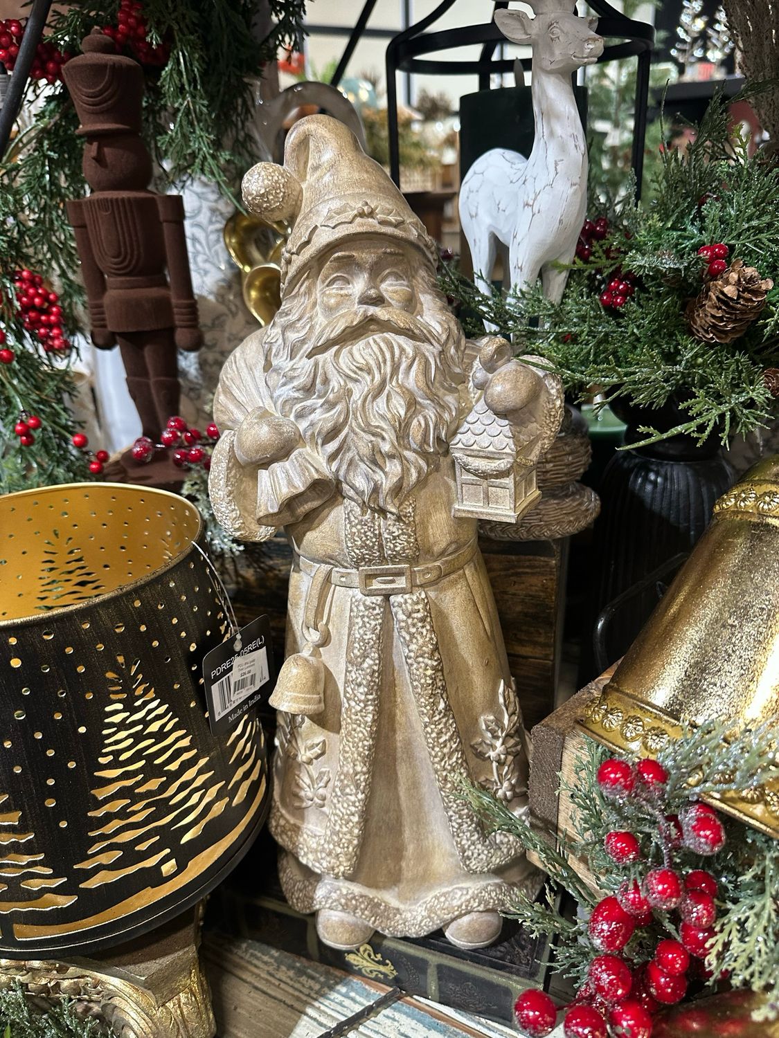 Ra 18&quot; Whitewash Wood Look Santa