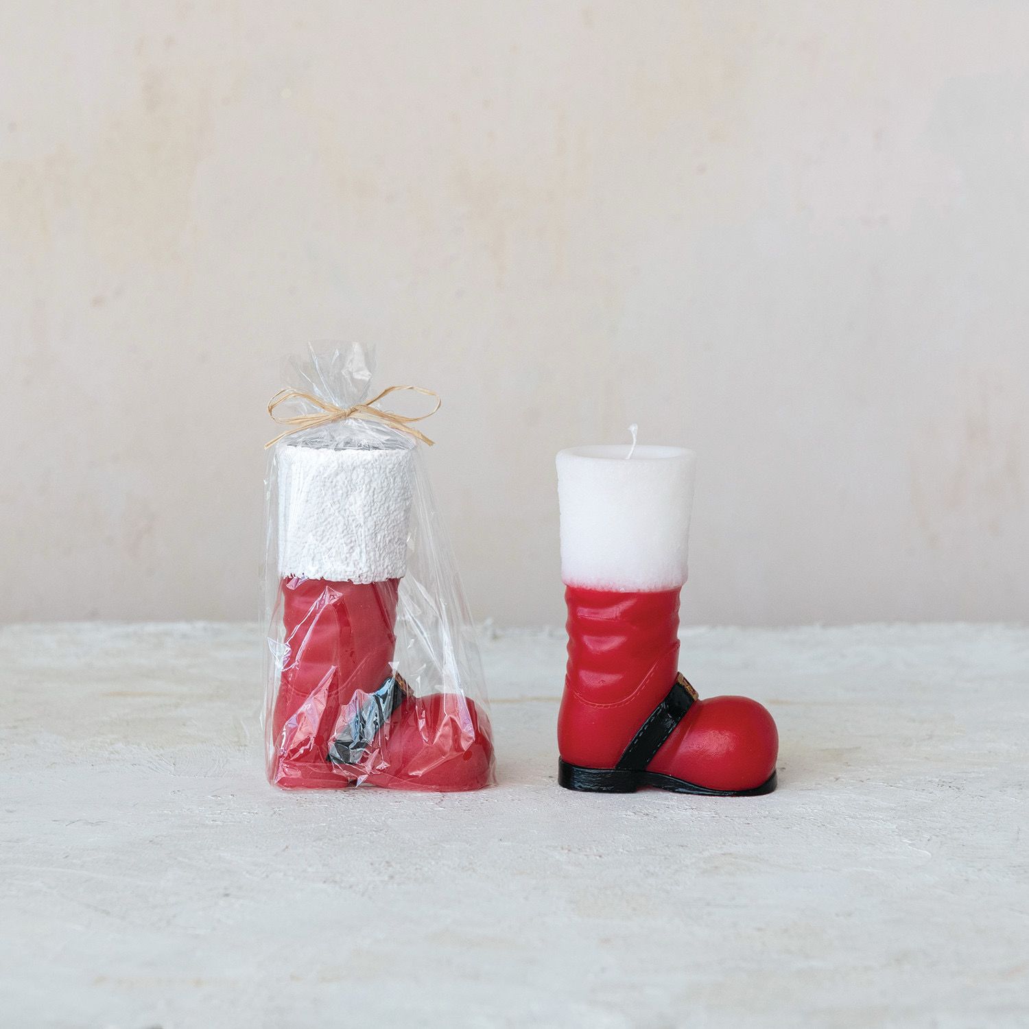 CCO Santa Boot Shaped Candle Red 6&quot;