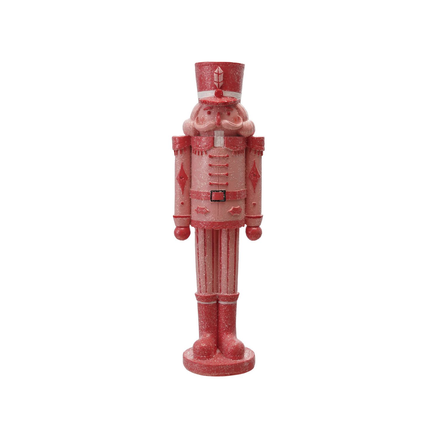 CCO Pink &amp; Red Glitter Nutcracker 12.25&quot;