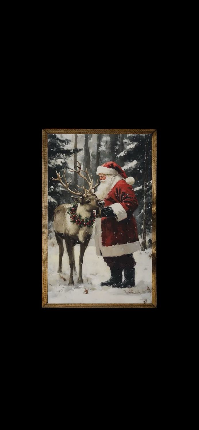 Jarmz 15x24 Santa &amp; His Reindeer