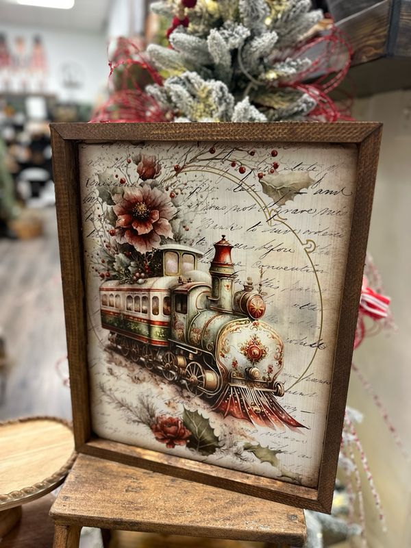 Jarmz 16x20 Vintage Xmas Train