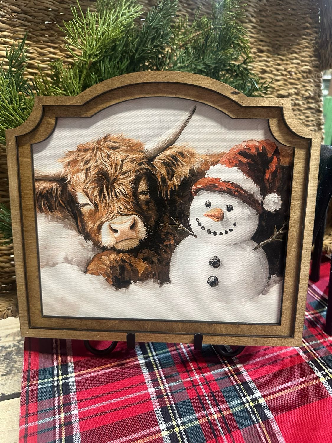 Red 10x9 Highland Snowman