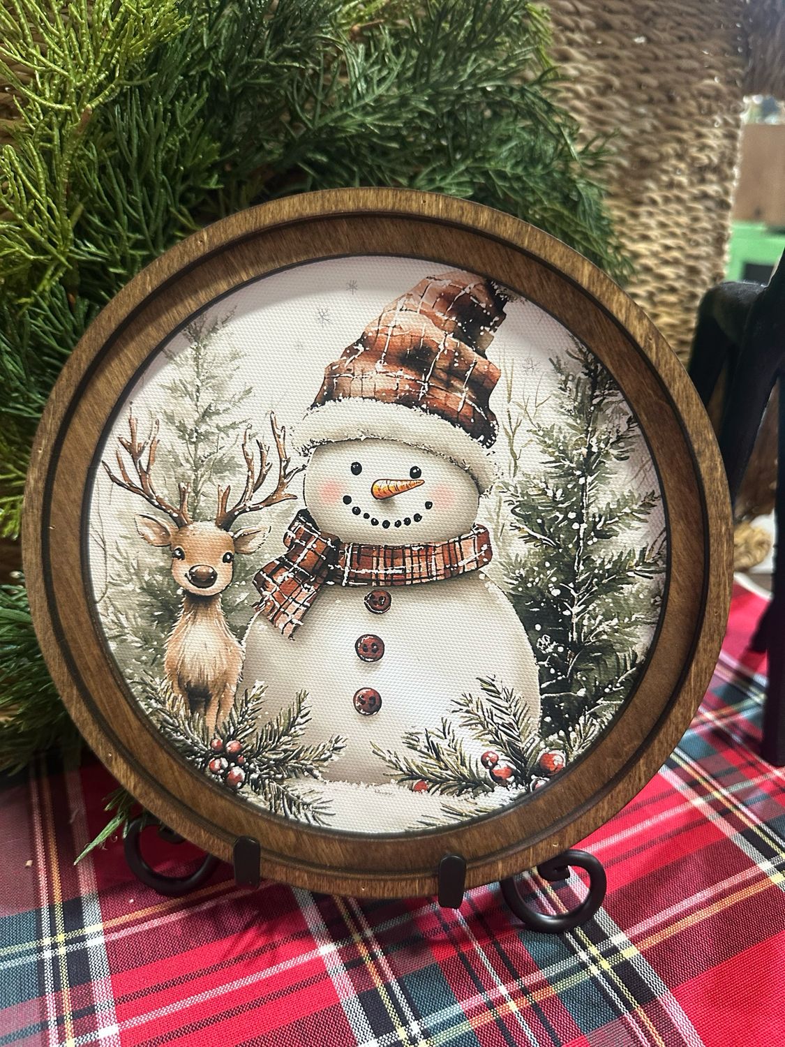 Red 8&quot; R Snowman Deer