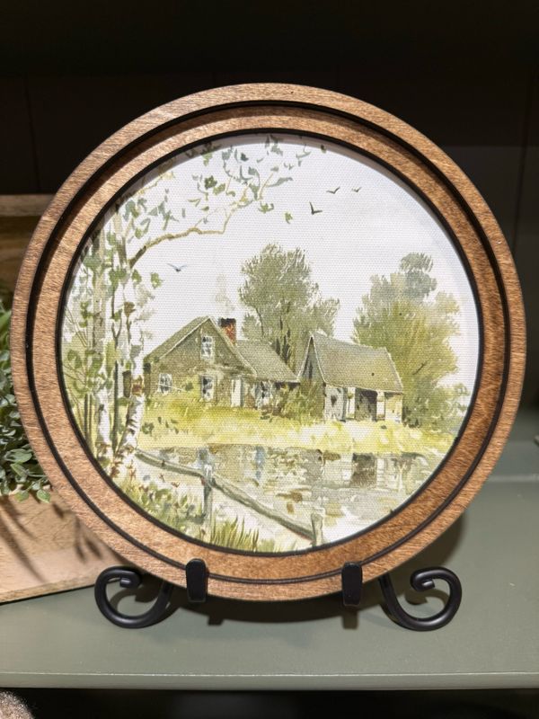 Red 8" R Muted Farmhouse Pond