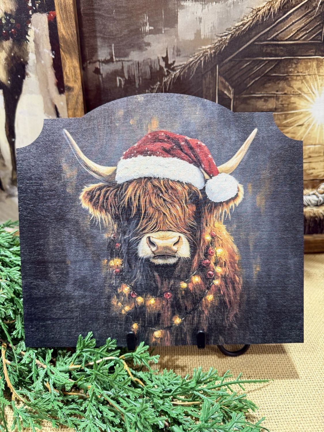 Red 9.25x8.25 Christmas Highland